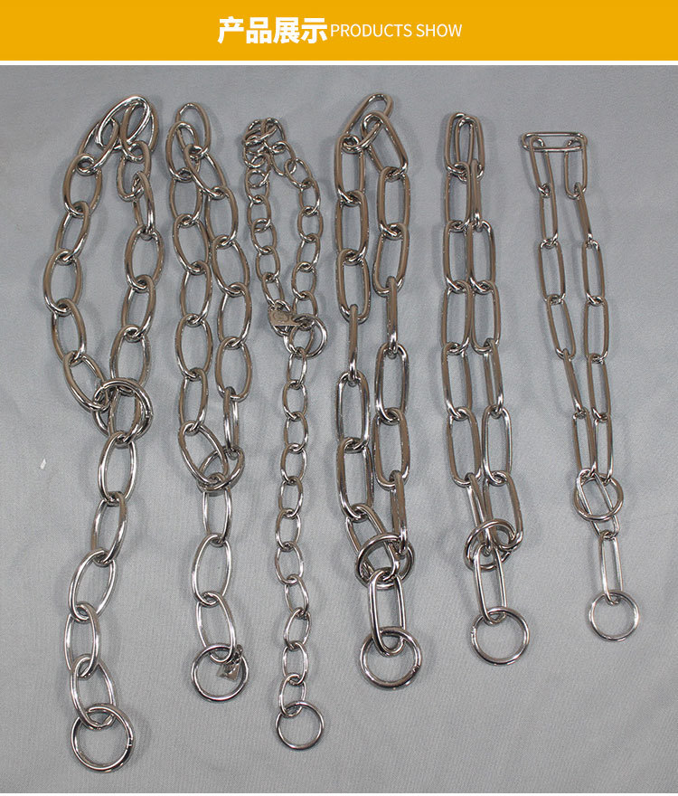 Stainless Steel Dog Training P Chain Collar Dog Leash Medium and Large Dog Pet Collar Length Customized Pet Collar Dog Cover Stainless Steel Dog Training P Chain Collar Dog Leash Medium and Large Dog Pet Collar Length Customized Pet Collar Dog Cover