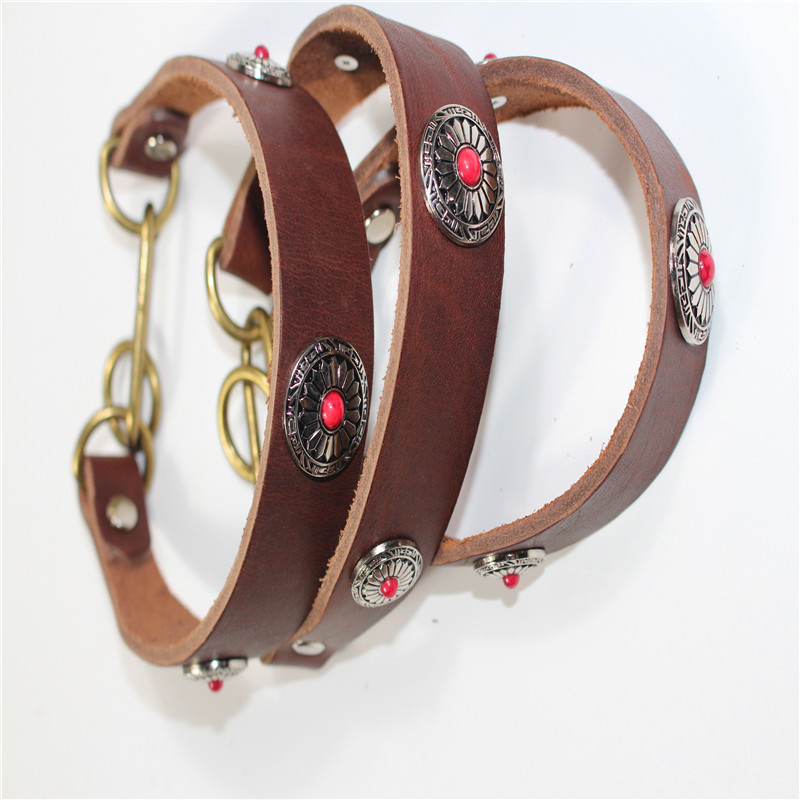 Fine Dog Cow Leather Collar SUNFLOWER Decorative Collar Hound Whippets Dog Leash Pet Supplies Customization Fine Dog Cow Leather Collar SUNFLOWER Decorative Collar Hound Whippets Dog Leash Pet Supplies Customization