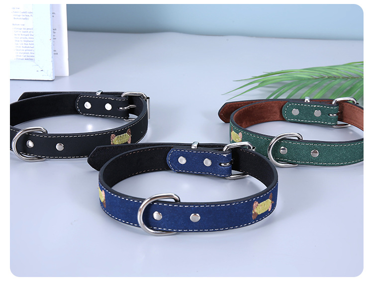 Pet Embroidery Collar Full Size Adjustable Dog Collar Bite-Proof Protector Traction Collar Dog Leash Dog Traction Rope Wholesale