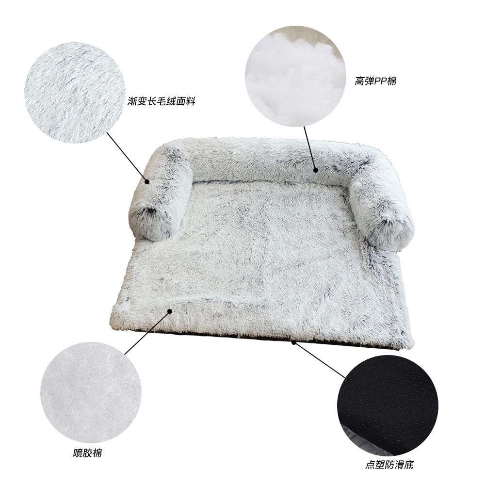 New Dog Bed Plush Pet Sofa Nest Amazon Hot Sale Kennel Sofa Bed Pet Mat Sleeping Nest