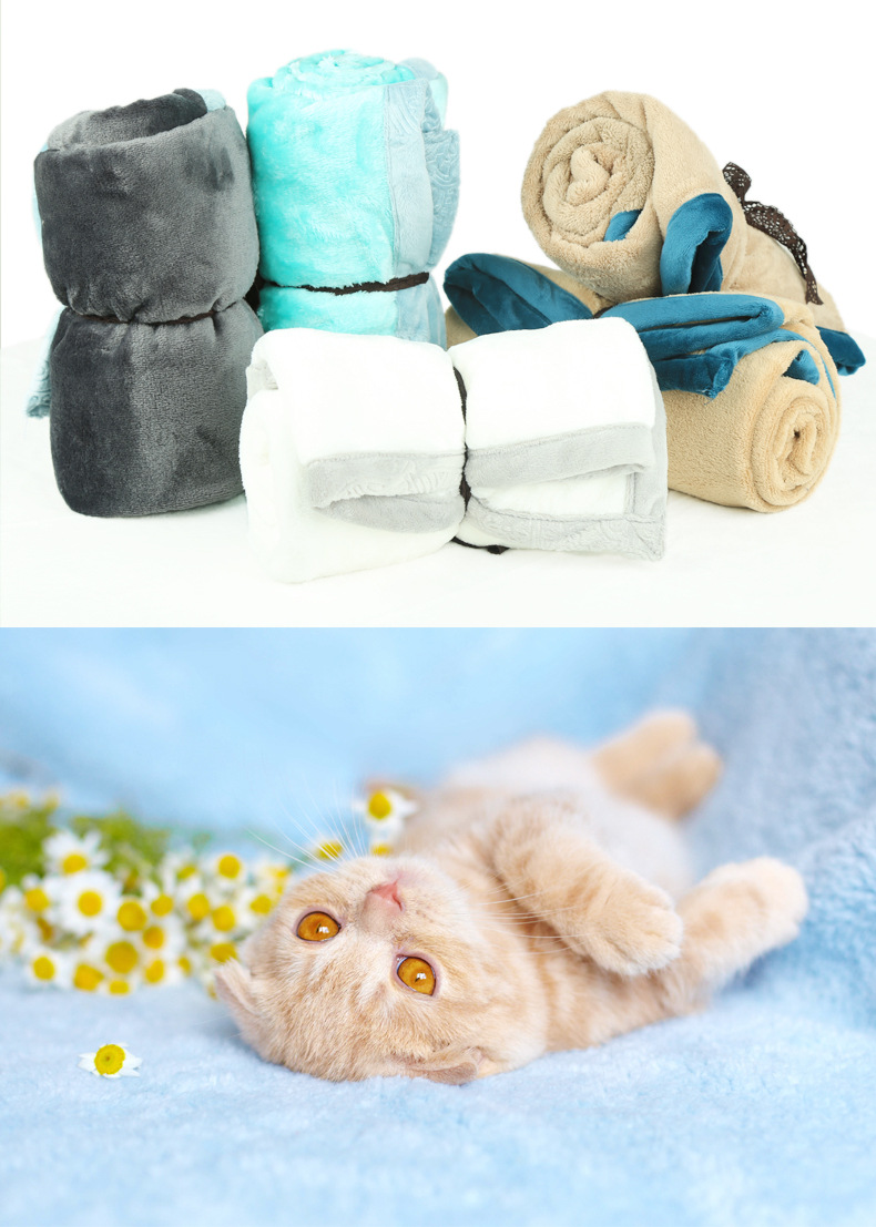 Lively blanket thickened warm flannel dog kennel cat kennel blanket wholesale pet supplies blanket