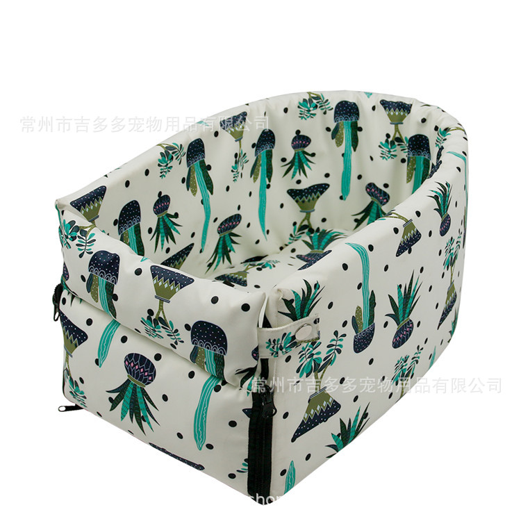 JIDODO Cross-Border New Arrival Fresh Printing Car Nest Pet Supplies Wholesale Non-Slip Central Control Kennel Source Manufacturer