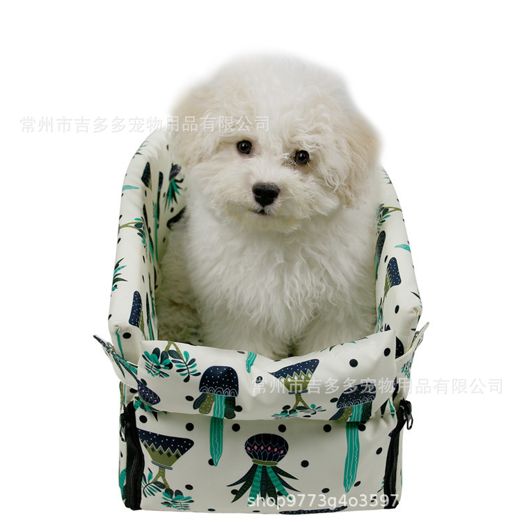 JIDODO Cross-Border New Arrival Fresh Printing Car Nest Pet Supplies Wholesale Non-Slip Central Control Kennel Source Manufacturer