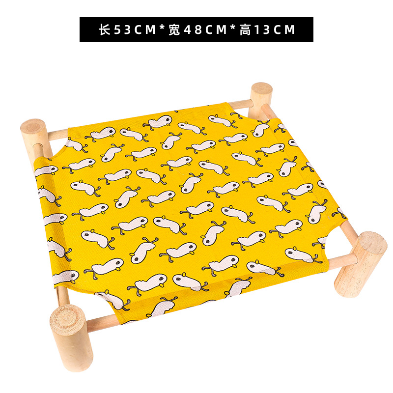 Pet Camp Bed Kennel Summer Small Dog Wooden Four Seasons Available Cat Pad Yi Removable Washable Cat Nest Cat Supplies