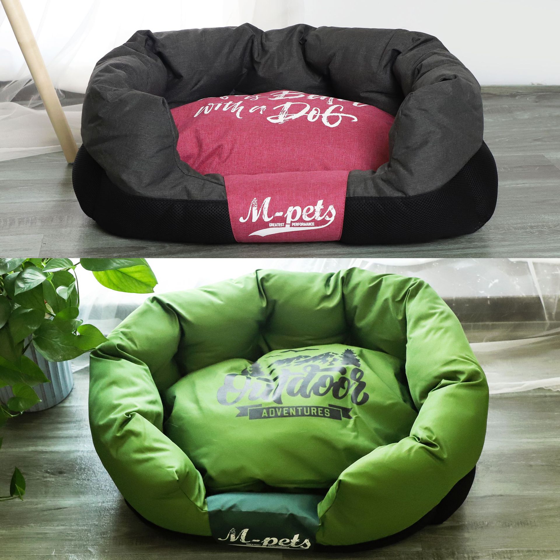Four Seasons Universal Kennel Teflon Easy Cleaning Square Nest Removable and Washable Mat Small and Medium Size Pet Bed Pet Supplies