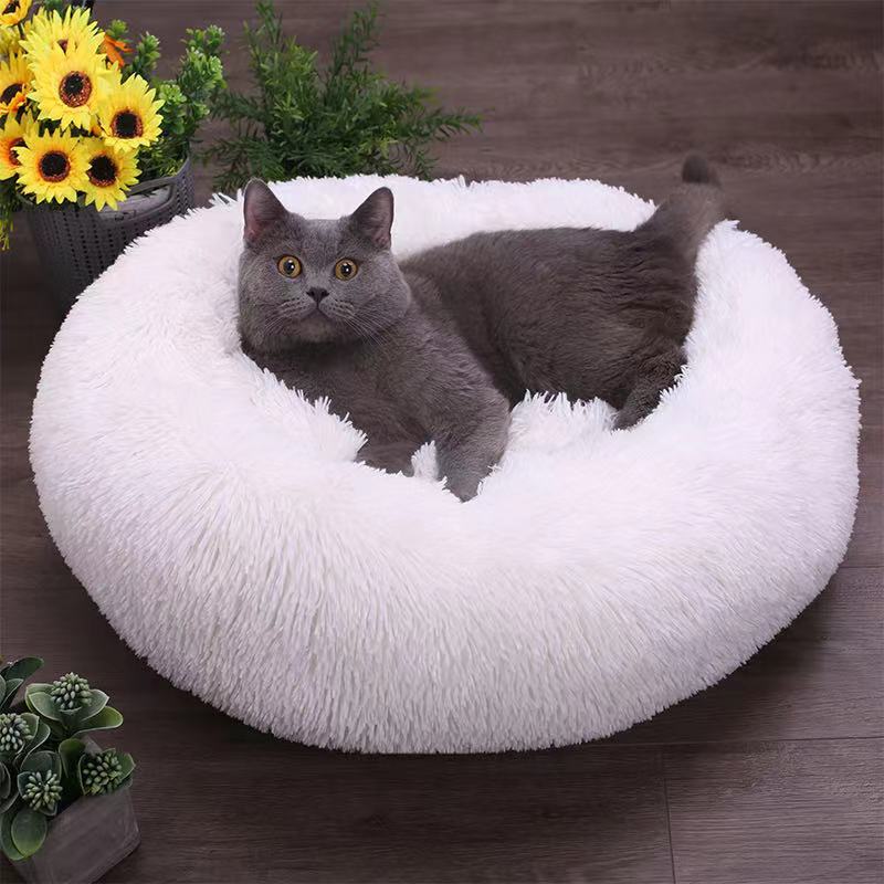 Pet Supplies Kennel round Plush Pet Cushion Mat Factory Self-Produced Goods Export Kennel Cat Kennel
