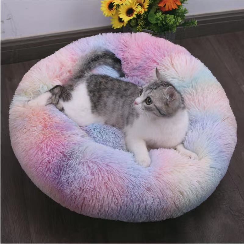 Pet Supplies Kennel round Plush Pet Cushion Mat Factory Self-Produced Goods Export Kennel Cat Kennel Pet Supplies Kennel round Plush Pet Cushion Mat Factory Self-Produced Goods Export Kennel Cat Kennel