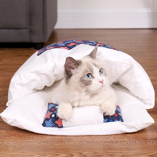 Cat Nest Cat Sleeping Bag Closed Removable and Washable Cat Bed Winter Warm Pet Bed Dog Kennel Four Seasons Universal