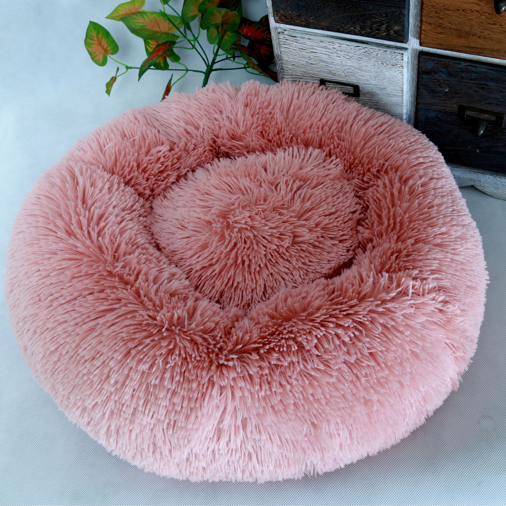  Long Velvet Kennel Cat Litter Large, Medium and Small Dog Bed round Nest Mat Four Seasons Golden Retriever Pet Supplies