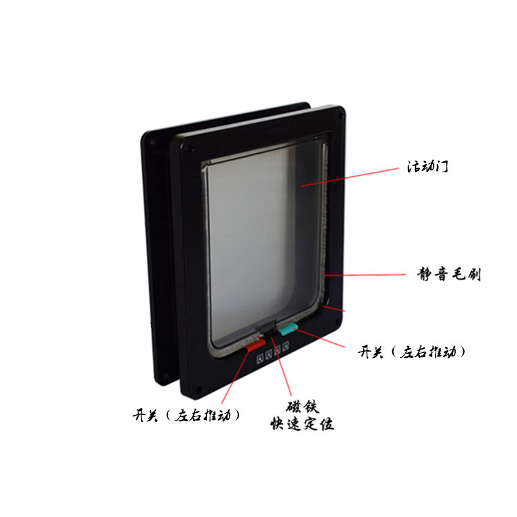 MultiColor Cat Door Dog Door Hole Can Control the ion of Entry and Exit Pet Small Door Cat Kennel Pet