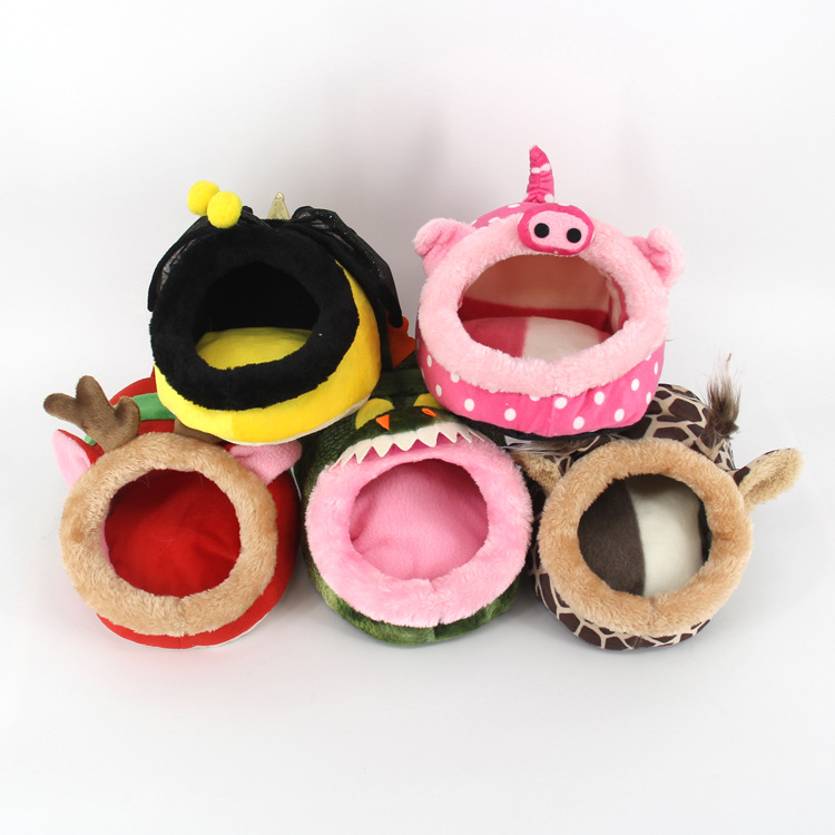 Zhen Pet Bed Factory Sugar Glider Nest Rabbit Cotton Pet Nest Kennel Winter Warm Mini Nest Cage Jizai Hamster Nest