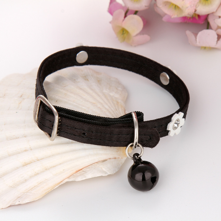 1.0 Pet Three-Flower Diamond Collar Pet Elastic Collar Small Dog Collar Pet Bell Collar Cat Neck Strap 1.0 Pet Three-Flower Diamond Collar Pet Elastic Collar Small Dog Collar Pet Bell Collar Cat Neck Strap