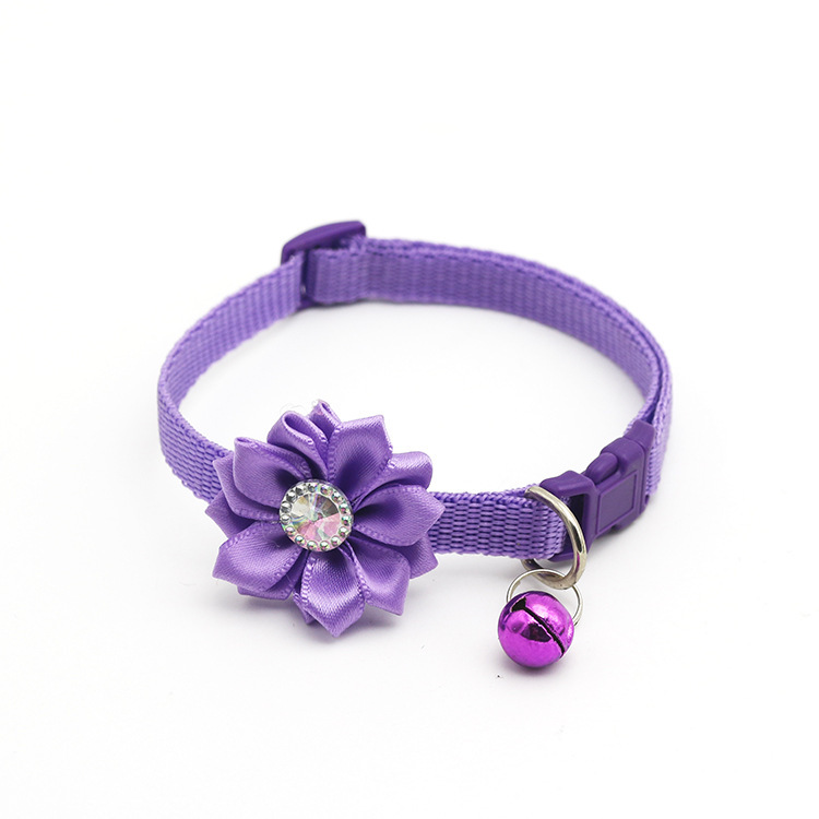 1.0 Pet Bell Flower Collar Dog Collar Cat Collar Factory-Operated Wholesale 1.0 Pet Bell Flower Collar Dog Collar Cat Collar Factory-Operated Wholesale
