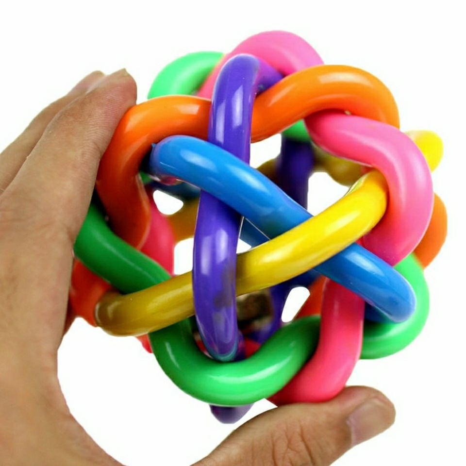 Pet Toy Colorful Woven Bell Toy Ball Pet Bell Ball Large 9.5cm Sound Dog Toy Ball Toy Ball Pet Toy Colorful Woven Bell Toy Ball Pet Bell Ball Large 9.5cm Sound Dog Toy Ball Toy Ball