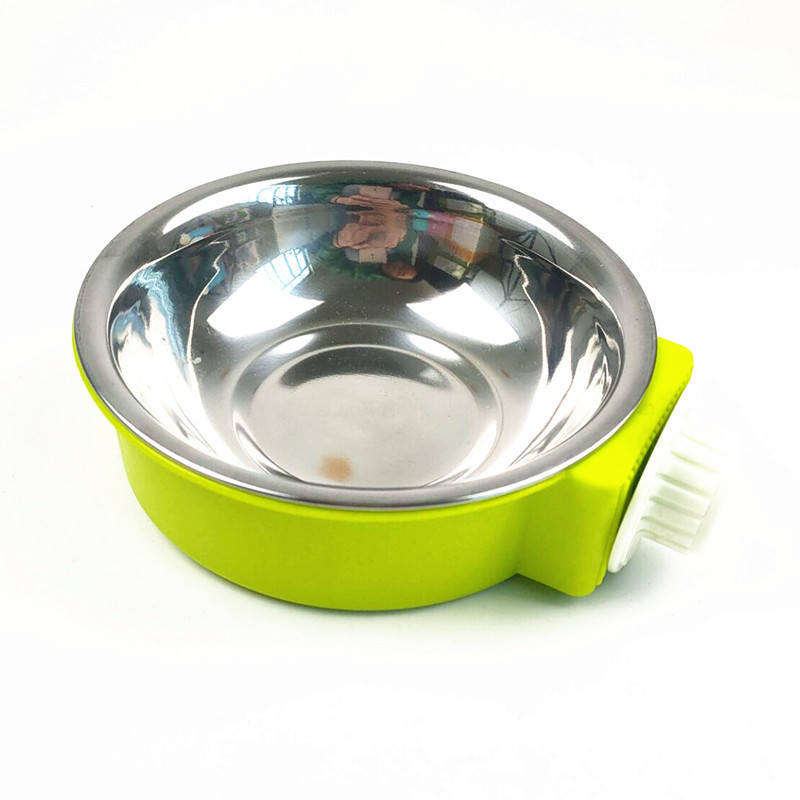 Dog Cage Fixed Hanging Pet Bowl Dog/Cat Bowl Removable Anti-Tumble Stainless Steel Dog Bowl Cat Basin E-Commerce Hot Sale