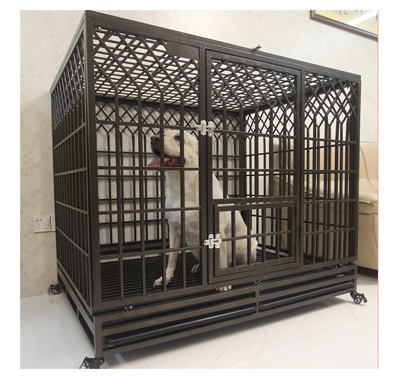 Explosion-Proof Dog Crate Medium Large Dog Galvanized Square Tube Dog Cage with Toilet Indoor Golden Retriever Kennel Iron Cage Pet Supplies Explosion-Proof Dog Crate Medium Large Dog Galvanized Square Tube Dog Cage with Toilet Indoor Golden Retriever Kennel Iron Cage Pet Supplies