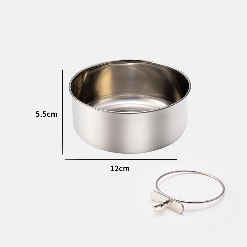 Factory Hot Sale Pet Bowl Pet Supplies Stainless Steel Dog Bowl Dog Cage Hanging Fixed Dog Basin Customized Wholesale Factory Hot Sale Pet Bowl Pet Supplies Stainless Steel Dog Bowl Dog Cage Hanging Fixed Dog Basin Customized Wholesale