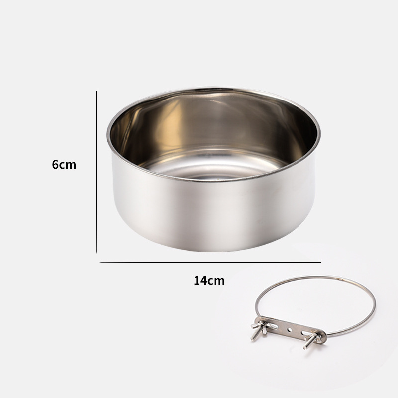 Factory Hot Sale Pet Bowl Pet Supplies Stainless Steel Dog Bowl Dog Cage Hanging Fixed Dog Basin Customized Wholesale Factory Hot Sale Pet Bowl Pet Supplies Stainless Steel Dog Bowl Dog Cage Hanging Fixed Dog Basin Customized Wholesale