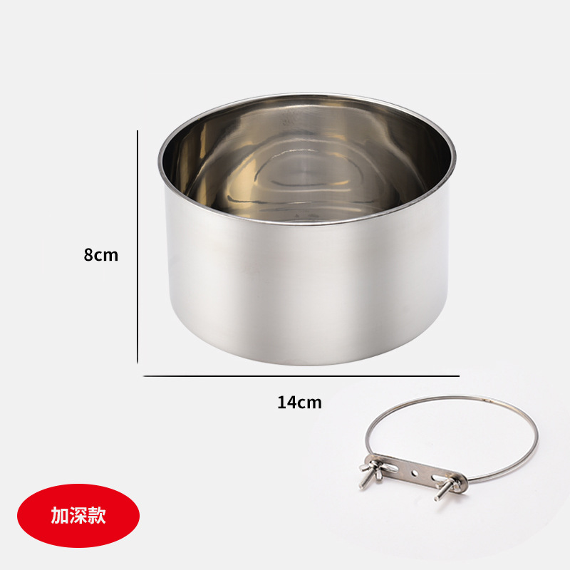 Factory Hot Sale Pet Bowl Pet Supplies Stainless Steel Dog Bowl Dog Cage Hanging Fixed Dog Basin Customized Wholesale Factory Hot Sale Pet Bowl Pet Supplies Stainless Steel Dog Bowl Dog Cage Hanging Fixed Dog Basin Customized Wholesale