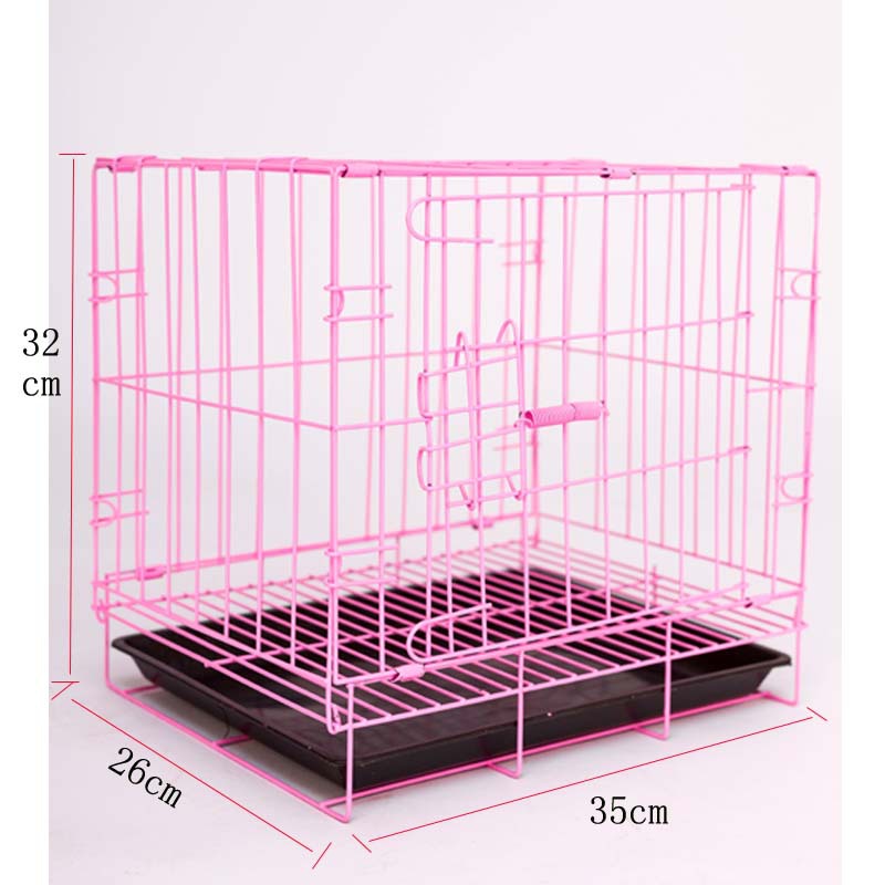 Whole Folding Dog Cage Large Medium and Small Pet Bed with Toilet Skylight Bold Wire Portable Indoor