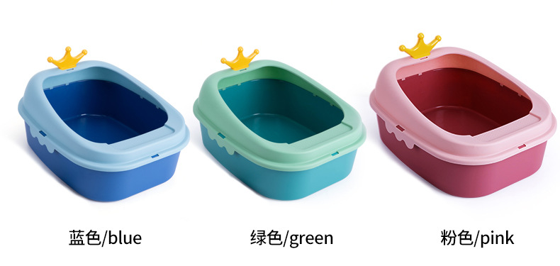 Semi-Closed Litter Box Anti-Splash Cat Toilet Cat Shovel Open Large Crown Semi-Closed Litter Box Semi-Closed Litter Box Anti-Splash Cat Toilet Cat Shovel Open Large Crown Semi-Closed Litter Box