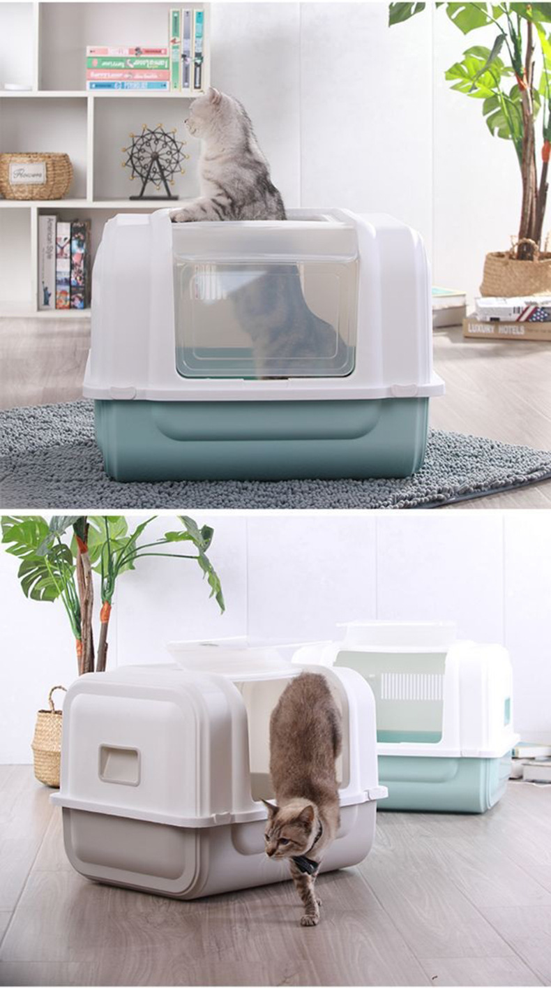 Carolina Litter Box Top out Closed Extra Large Cat Toilet Luxury Splash-Proof Anti-Sand Cat Basin Free Cat Shovel Carolina Litter Box Top out Closed Extra Large Cat Toilet Luxury Splash-Proof Anti-Sand Cat Basin Free Cat Shovel