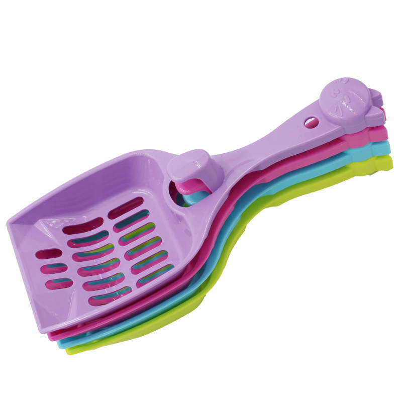 T Pet Cat Litter Scoop Solid and Easy to Use Stool Shovel Candy Color Plastic Cat Shit Shovel in Stock Wholesale Pet Supplies