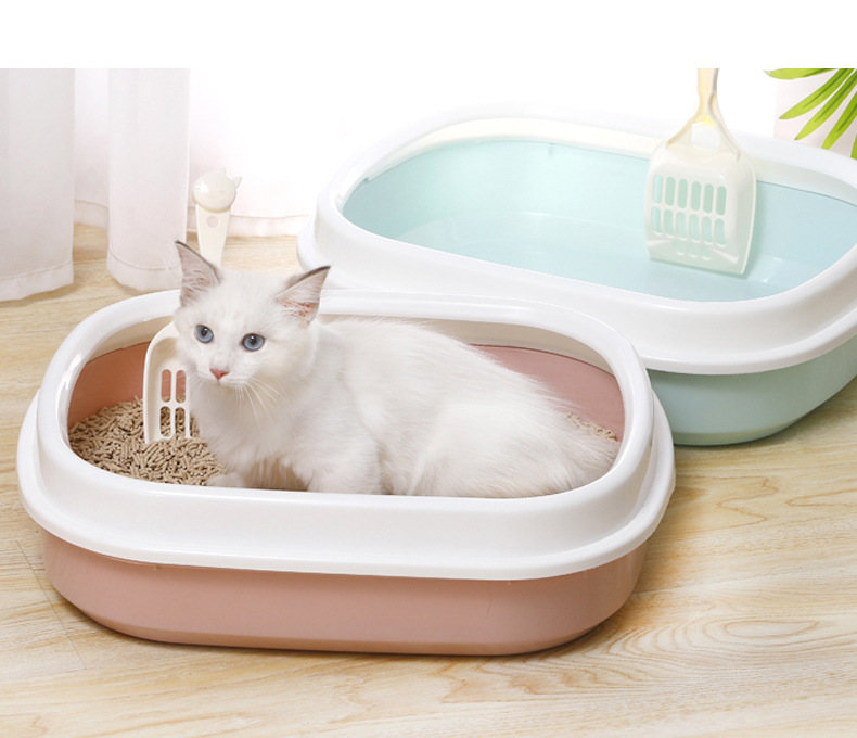 SemiClosed Cat Litter Basin SplashProof Oval Cat Litter Basin High Edge Sand Polishing Cat Litter Shovel Cat Toilet SemiClosed Cat Litter Basin SplashProof Oval Cat Litter Basin High Edge Sand Polishing Cat Litter Shovel Cat Toilet