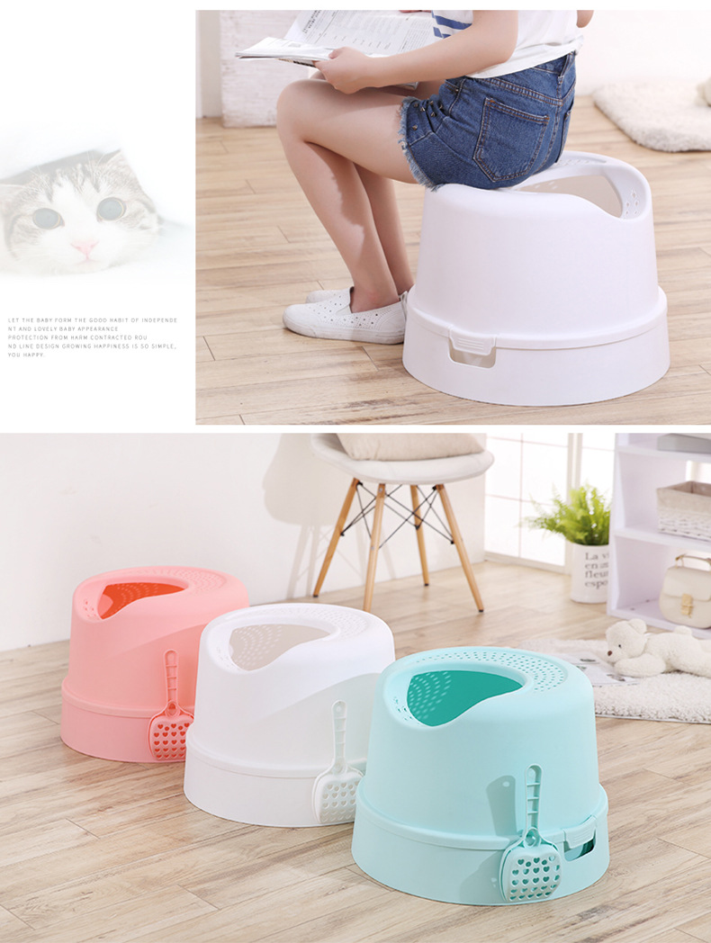 Cat litter to use semi - enclosed splash prevention oval litter to use high pack edge, throwing the Cat toilet to send a Cat litter shovel Cat litter to use semi - enclosed splash prevention oval litter to use high pack edge, throwing the Cat toilet to send a Cat litter shovel