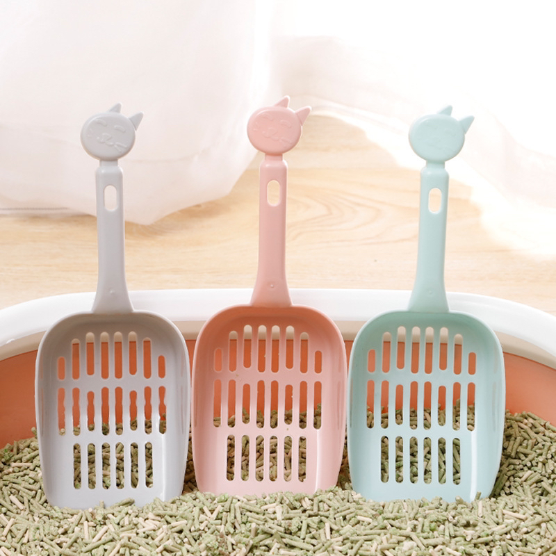 Pet Shovel Long Handle Large Hole Tofu Cat Litter Shovel Cat Shit Shovel Cat Cleaning Supplies