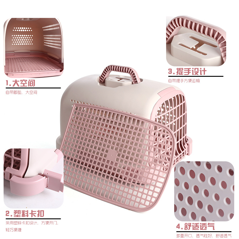 High-End Pet Flight Case Air Transport Box Pet Portable Check-in Suitcase Dogs and Cats Check-in Suitcase Aircraft Cage Large Box