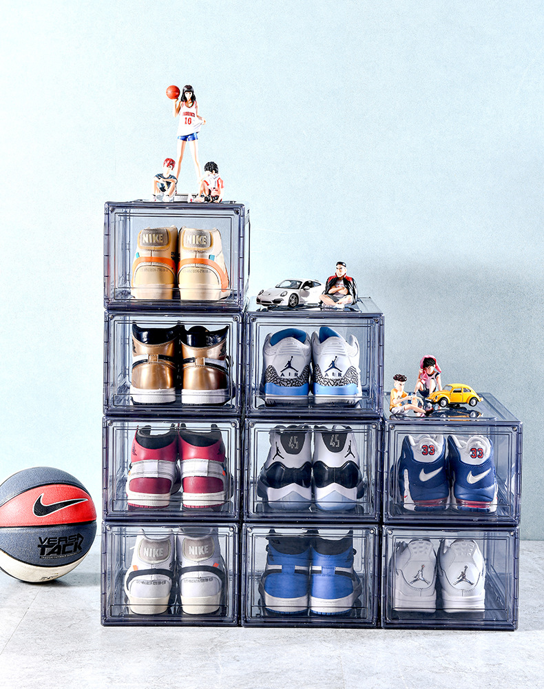 Pet Magnetic Air Jordan Sneakers Storage Box Transparent Basketball Shoes Shoe Box Collection Display Shoe Cabinet Sneakers Flip Unisex Shoes Pet Magnetic Air Jordan Sneakers Storage Box Transparent Basketball Shoes Shoe Box Collection Display Shoe Cabinet Sneakers Flip Unisex Shoes