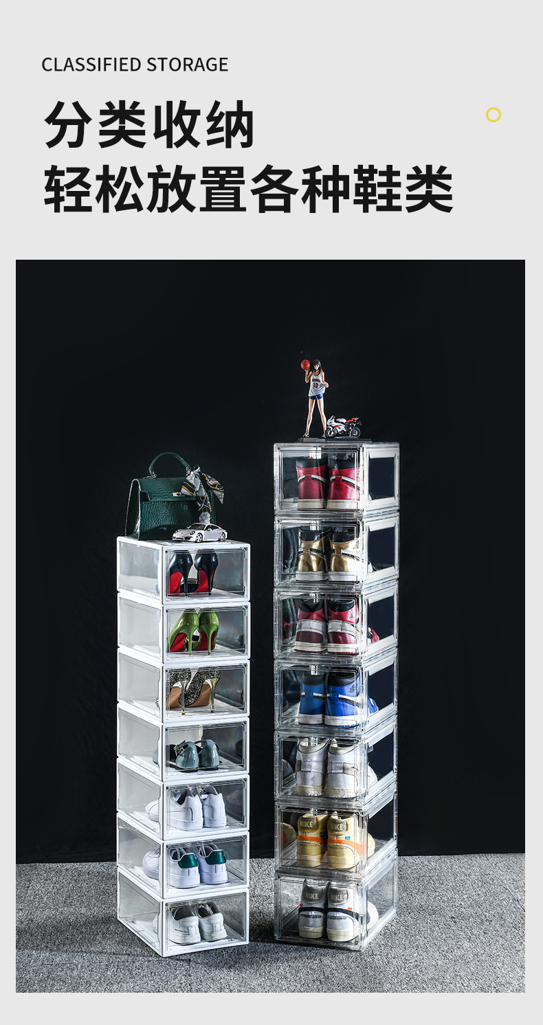 Pet Magnetic Air Jordan Sneakers Storage Box Transparent Basketball Shoes Shoe Box Collection Display Shoe Cabinet Sneakers Flip Unisex Shoes Pet Magnetic Air Jordan Sneakers Storage Box Transparent Basketball Shoes Shoe Box Collection Display Shoe Cabinet Sneakers Flip Unisex Shoes