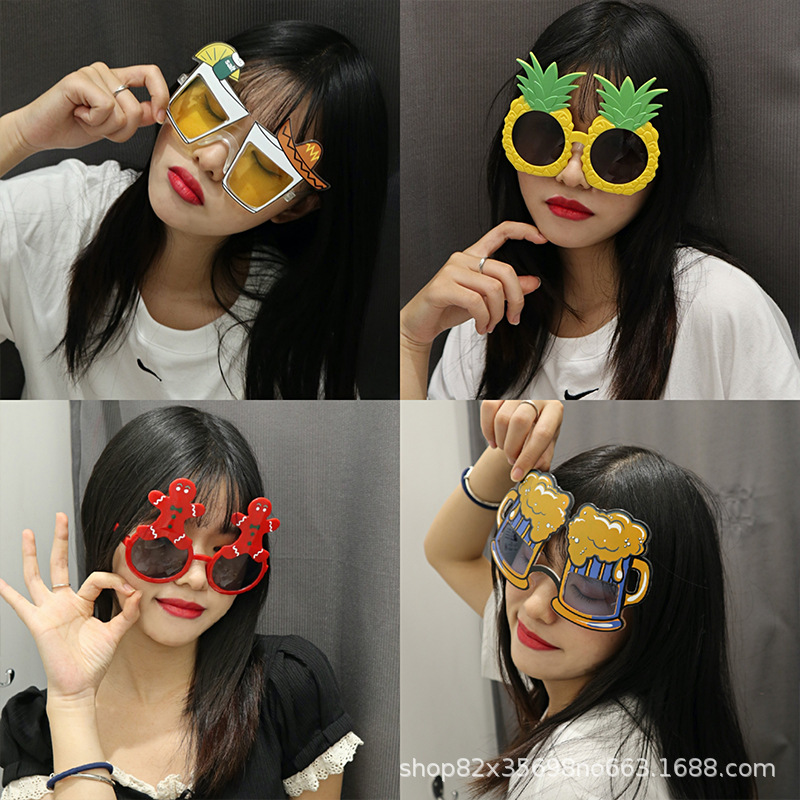 Toy Glasses Decoration Party Birthday Glasses Glasses Funny Sand Carving Toy Sunglasses Photo Props Sunglasses