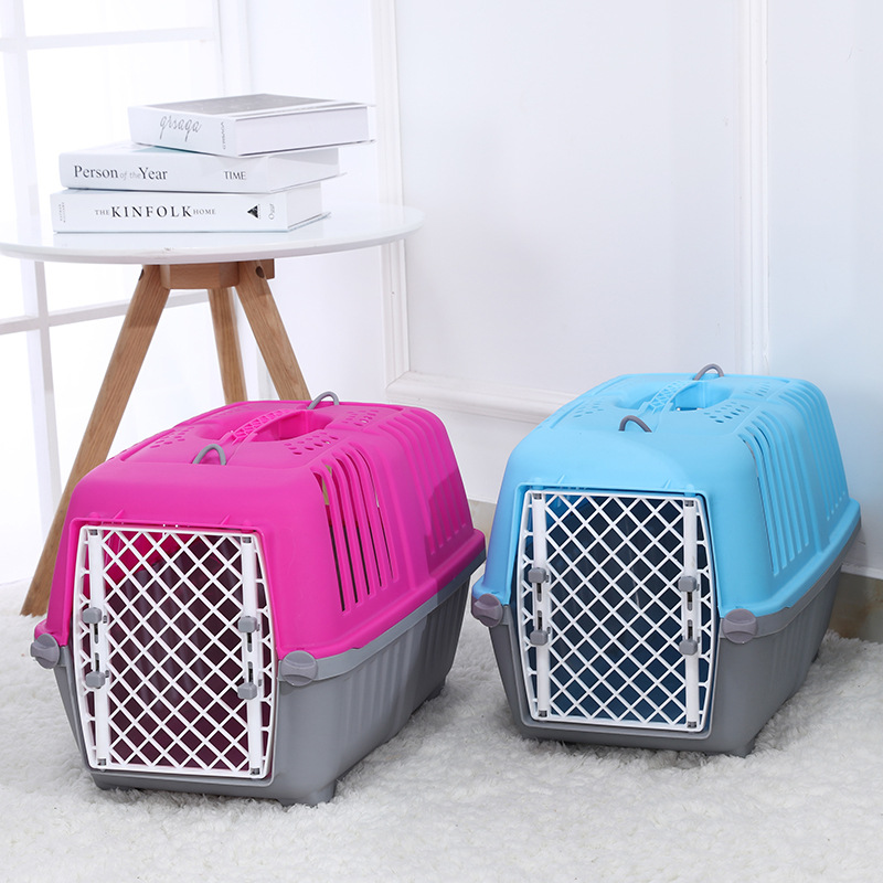 Plastic Flight Case for Pet Dogs and Cats Check-in Suitcase Dog Cage Portable Air Box Wholesale