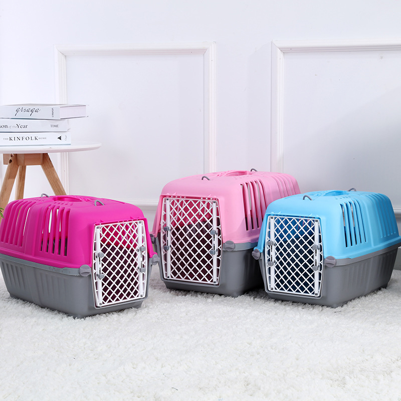 Plastic Flight Case for Pet Dogs and Cats Check-in Suitcase Dog Cage Portable Air Box Wholesale