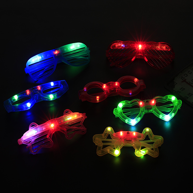 Night Market Stall Toys Popular Online Celebrity Led Goggles Luminous Plastic Kids&#039; Toy Glasses