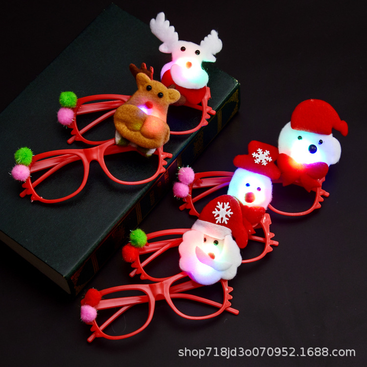 Christmas Hot Sale Glowing Christmas Glasses Christmas Decorations Cartoon Glasses Frame Small Gifts Toy Glasses Christmas Hot Sale Glowing Christmas Glasses Christmas Decorations Cartoon Glasses Frame Small Gifts Toy Glasses