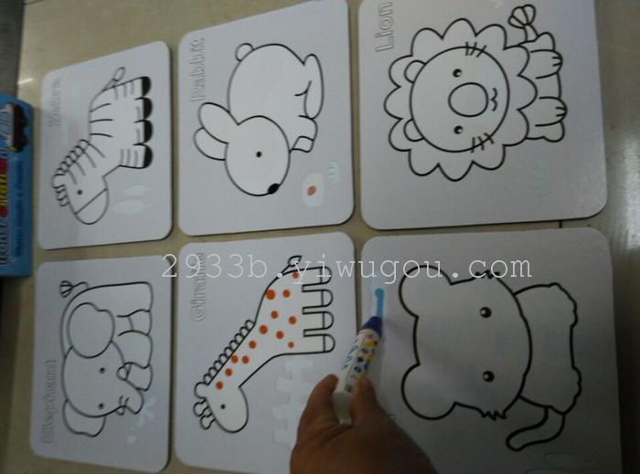 New product plane jigsaw water painting animal patterns colorful boxes package children educational toys