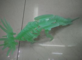 Night light three-dimensional jigsaw carp, children puzzle toys