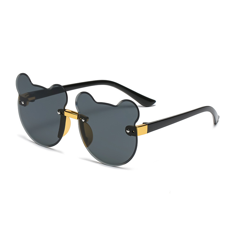 Children&#039;s Toy Glasses Cartoon Cute Discolored Sunglasses New Korean Style Frameless Small Face Cats&#039; Eye Sunglasses Women