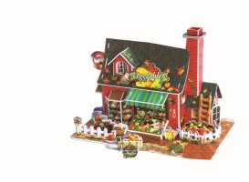 Big 4 bubble template solid puzzle, 3D jigsaw fruit shop 298-8 Big 4 bubble template solid puzzle, 3D jigsaw fruit shop 298-8
