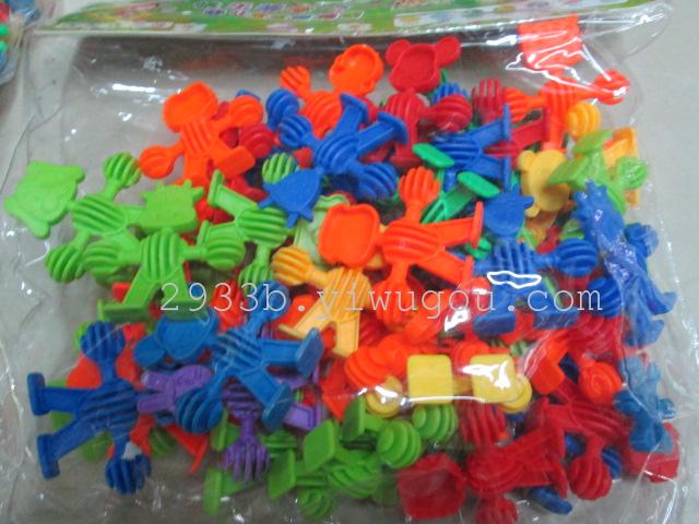 Plastic building block toys geometric ring spelled insert building blocks children's jigsaw puzzles