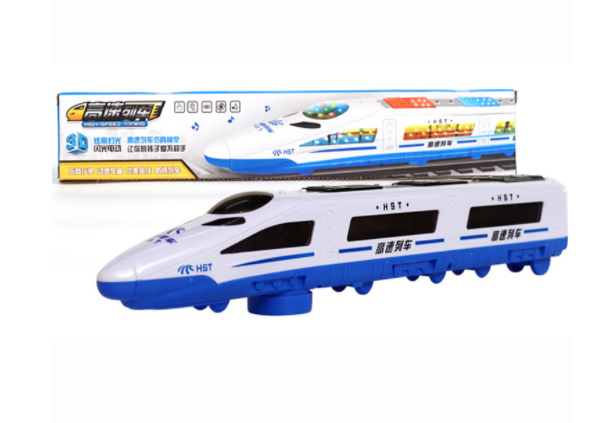 High-Speed Train Ribbon Lights Music Electric Locomotive Model Toy For Foreign Trade