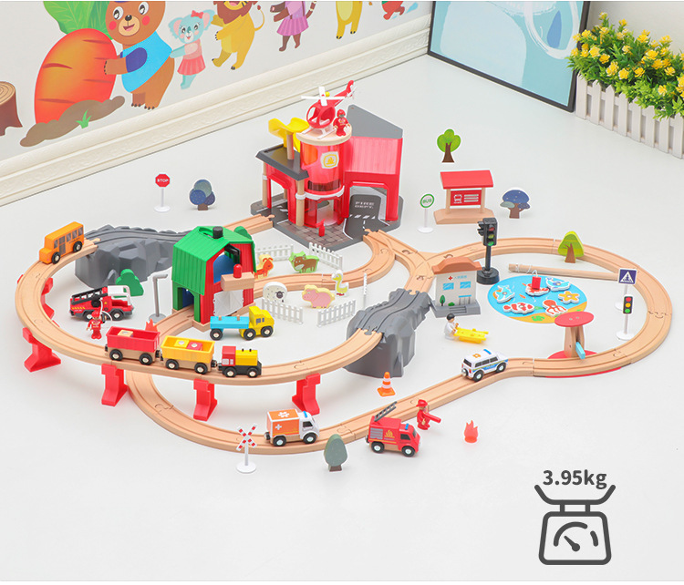 Train Toy  Series Children's Multifunctional Puzzle Building Blocks Compatible with Thomas Game Pack Track