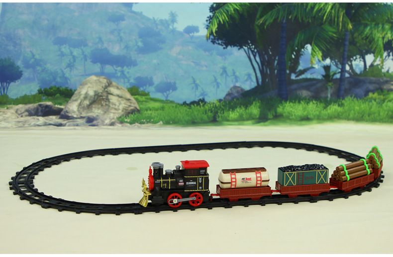 Simulation Classical Smoke Train Children Electric Rail Car Train Toy