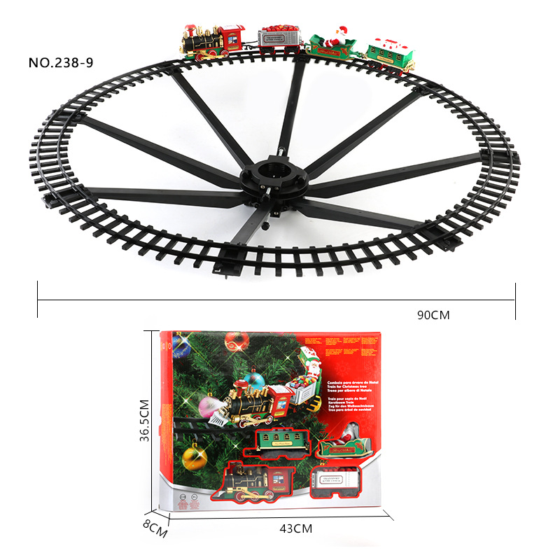 Foreign Trade Electric Christmas Train Electric Sound and Light Hanging Train Toy