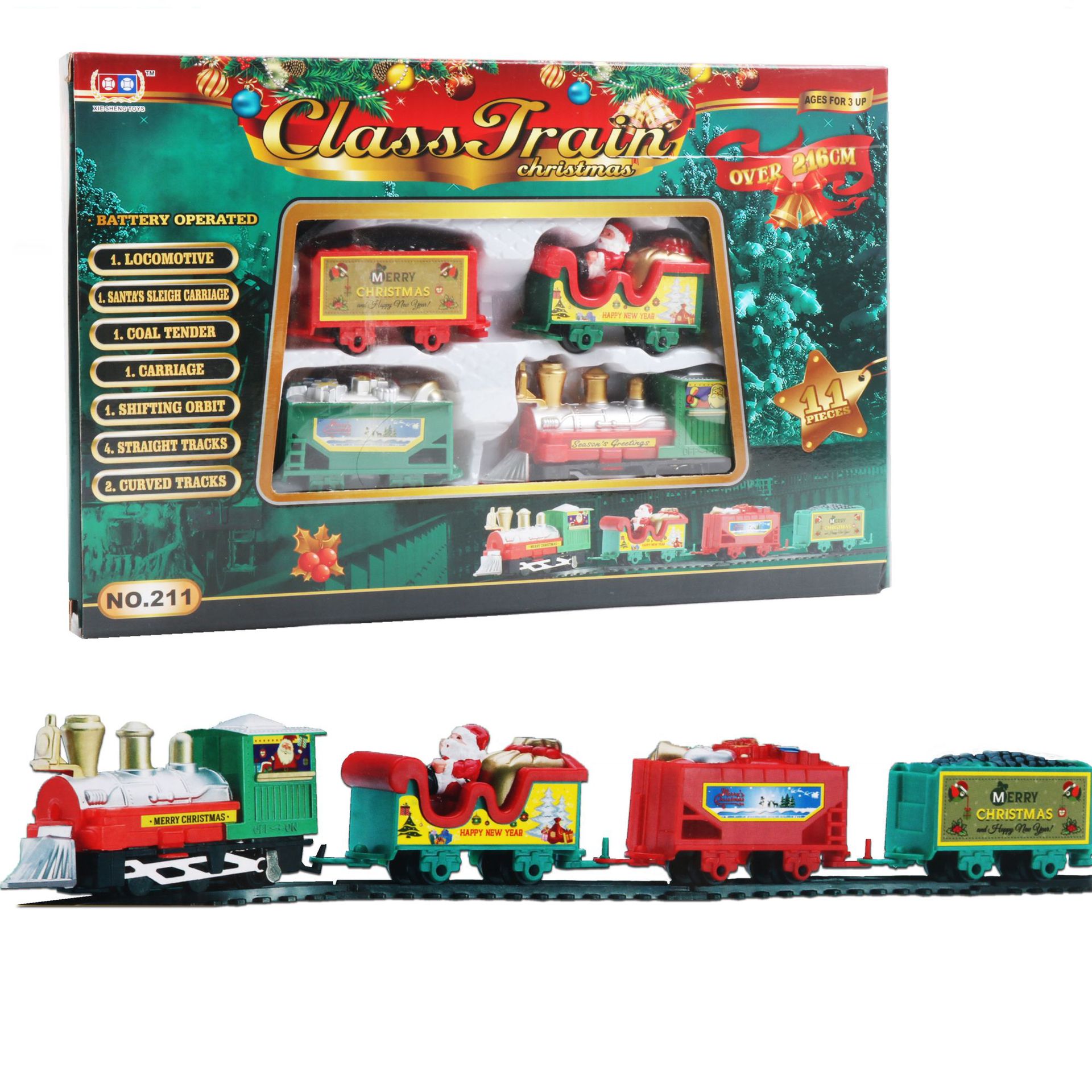 Cross-Border Direct Supply Christmas Electric Rail Car Train Toy Children's Electric Automobile Toy Foreign Trade