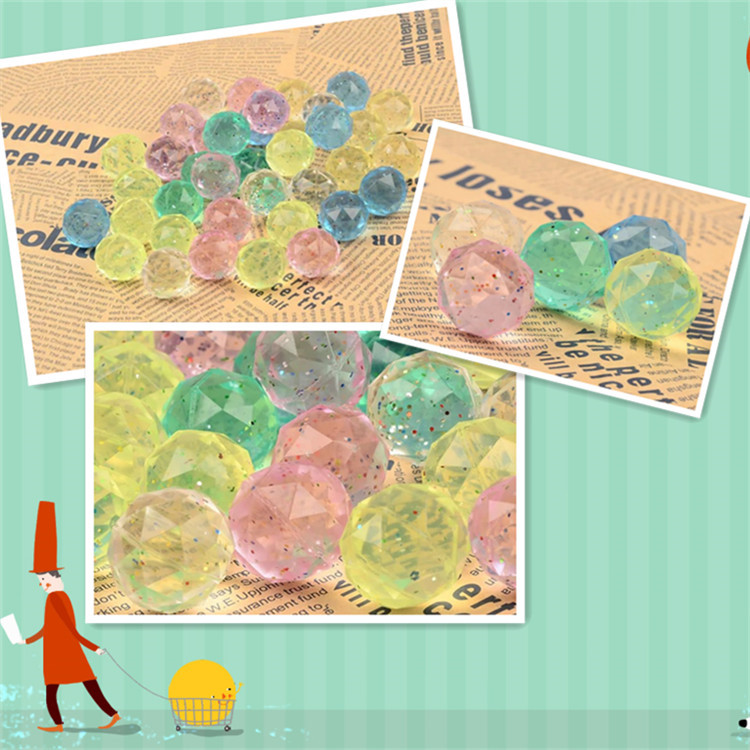 No. 32 Rubber Bouncy Ball Transparent Diamond Rhombus Bouncing Ball One Yuan Gashapon Machine Special-Purpose Ball Will Be Floating Ball No. 32 Rubber Bouncy Ball Transparent Diamond Rhombus Bouncing Ball One Yuan Gashapon Machine Special-Purpose Ball Will Be Floating Ball