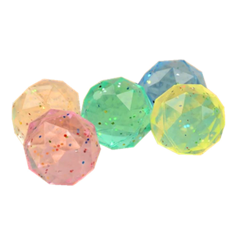 No. 32 Rubber Bouncy Ball Transparent Diamond Rhombus Bouncing Ball One Yuan Gashapon Machine Special-Purpose Ball Will Be Floating Ball